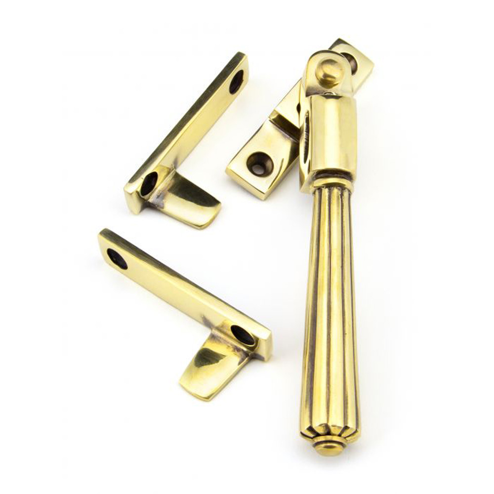 From the Anvil Night-Vent Locking Hinton Fastener - Aged Brass